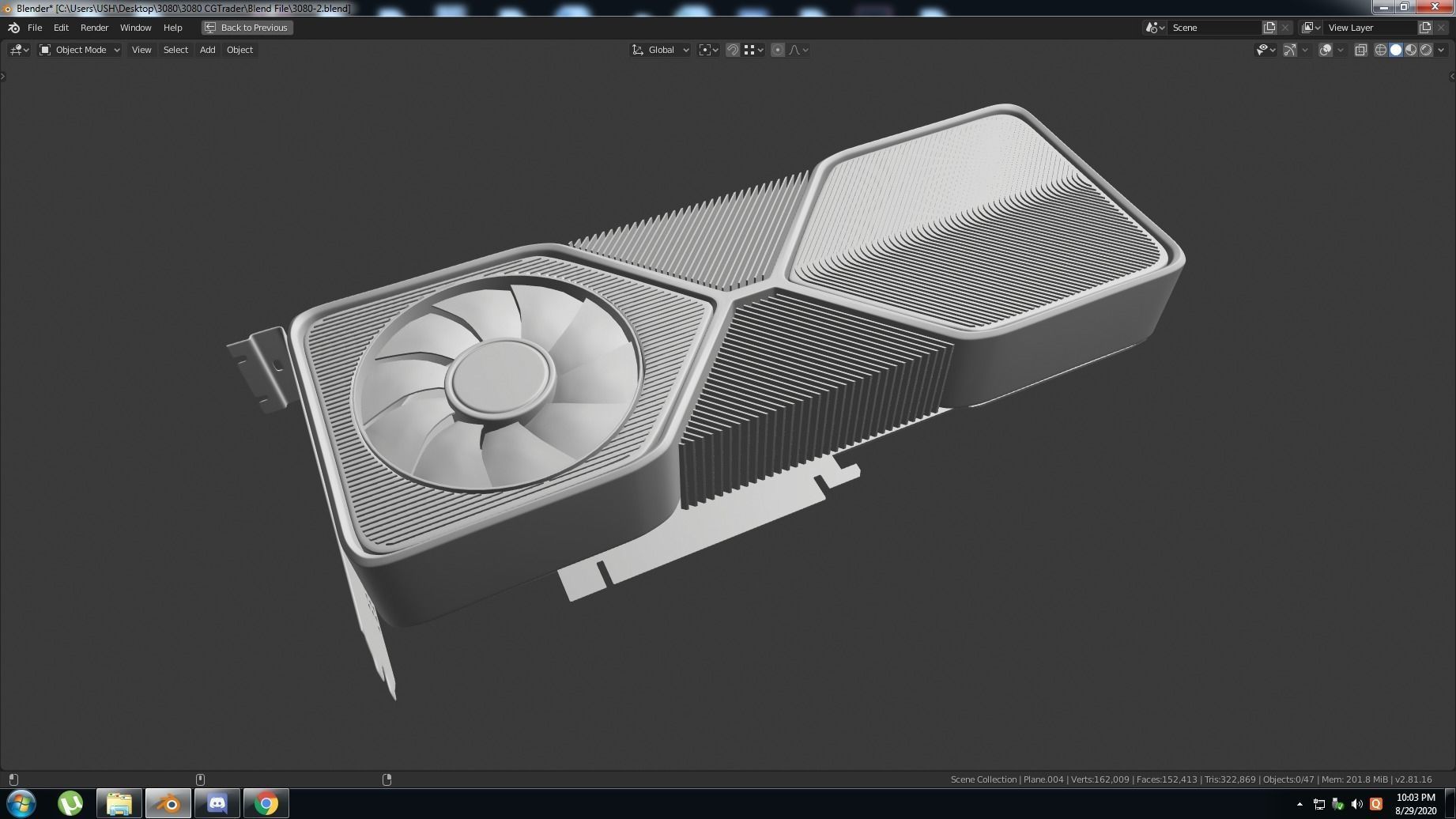 RTX 3080 3D Model Low-poly 3D model_5