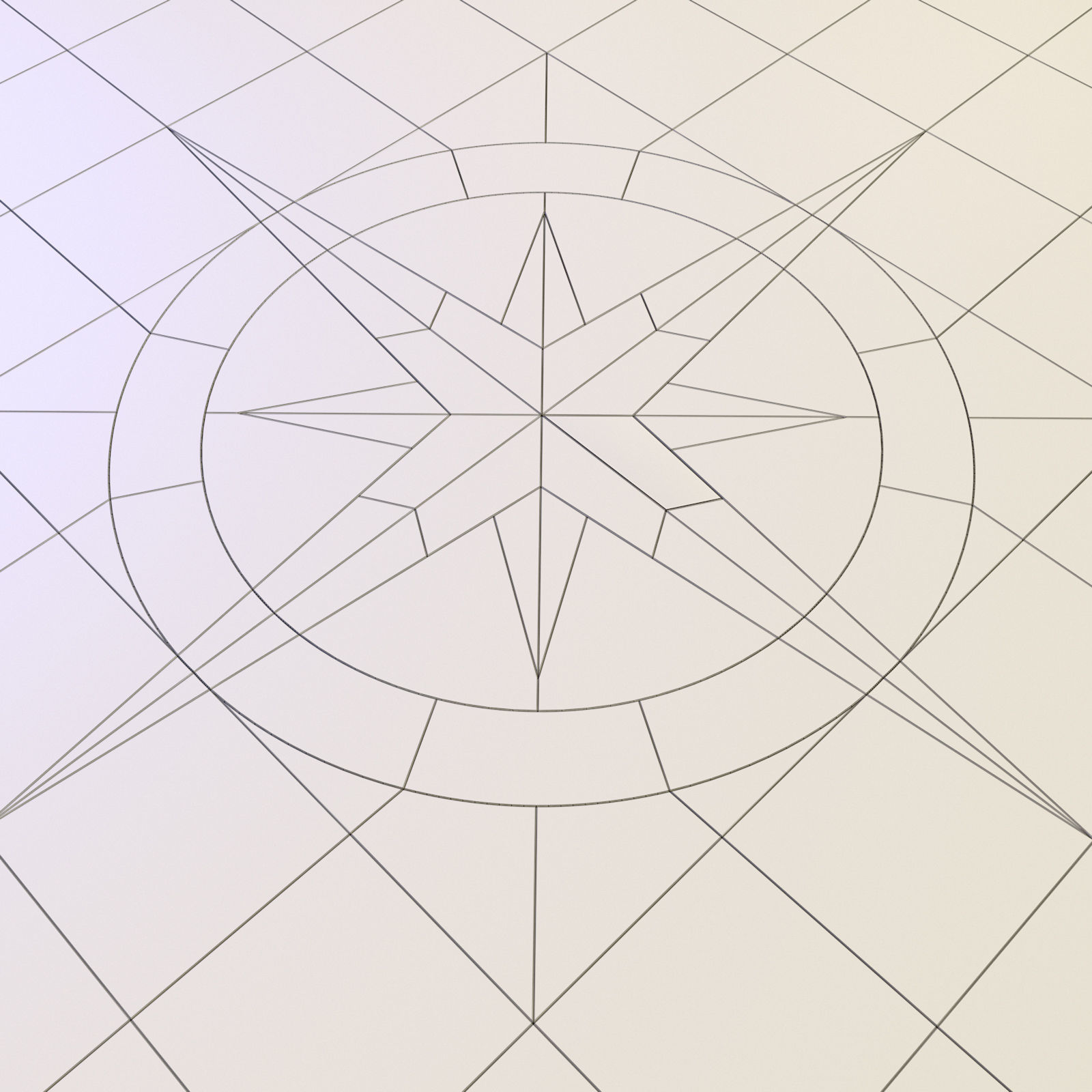 Mandala Floor Tiles 3D model_5
