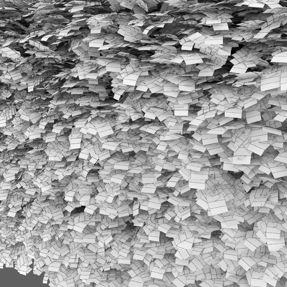 Thuja hedge 03 H210cm 3D model_5