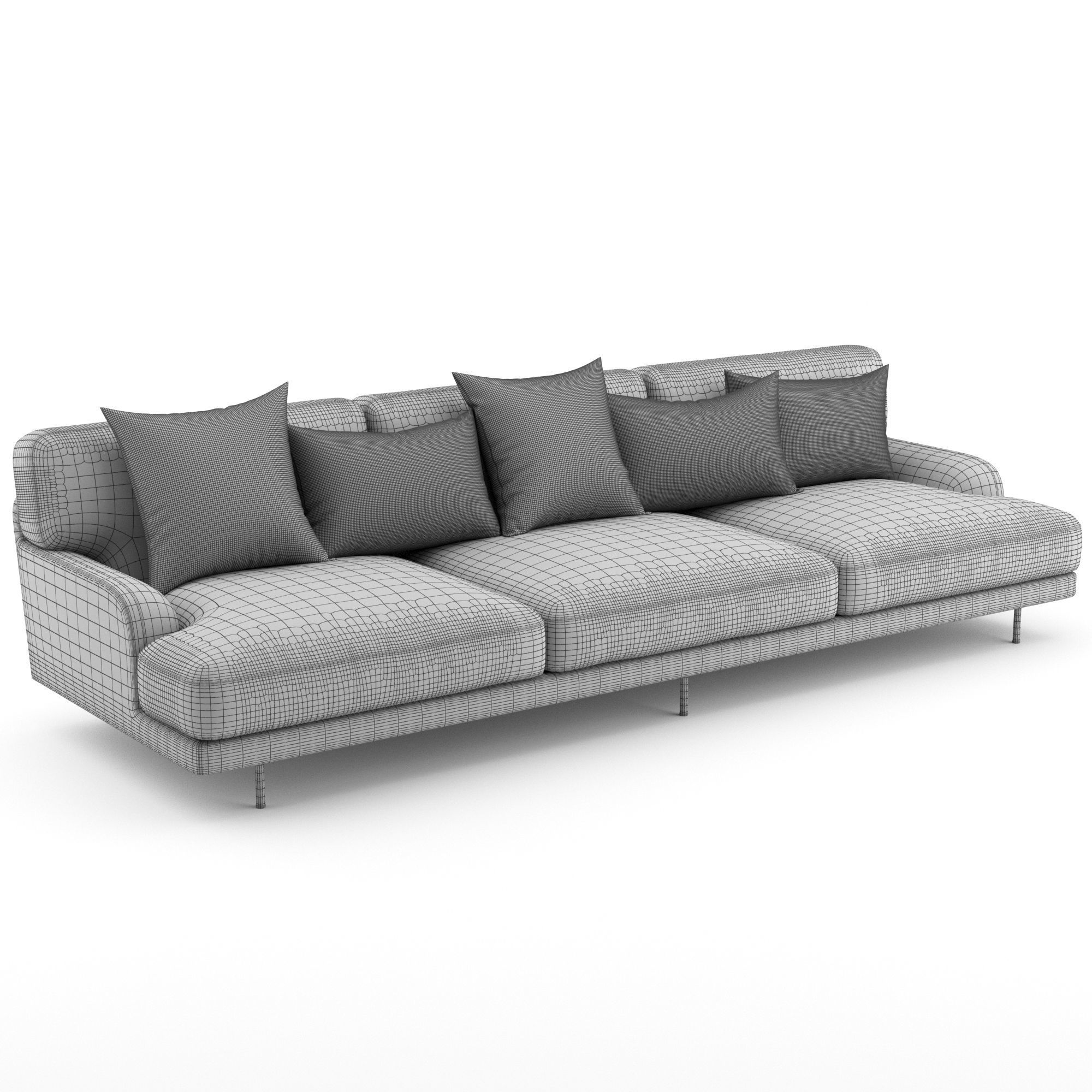 Flaneur Sofa - 3 Seater by GUBI 3D model_3