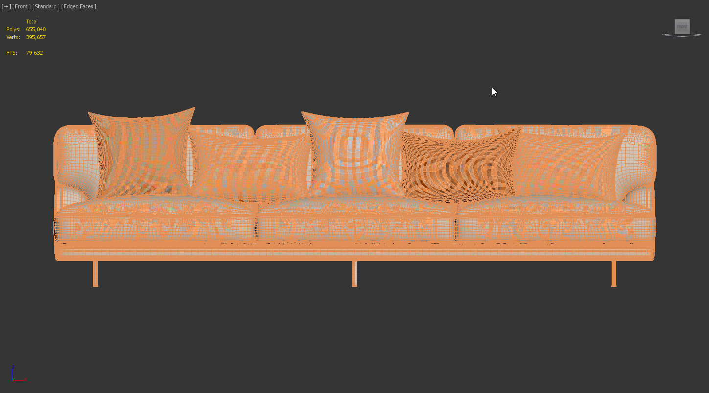 Flaneur Sofa - 3 Seater by GUBI 3D model_9