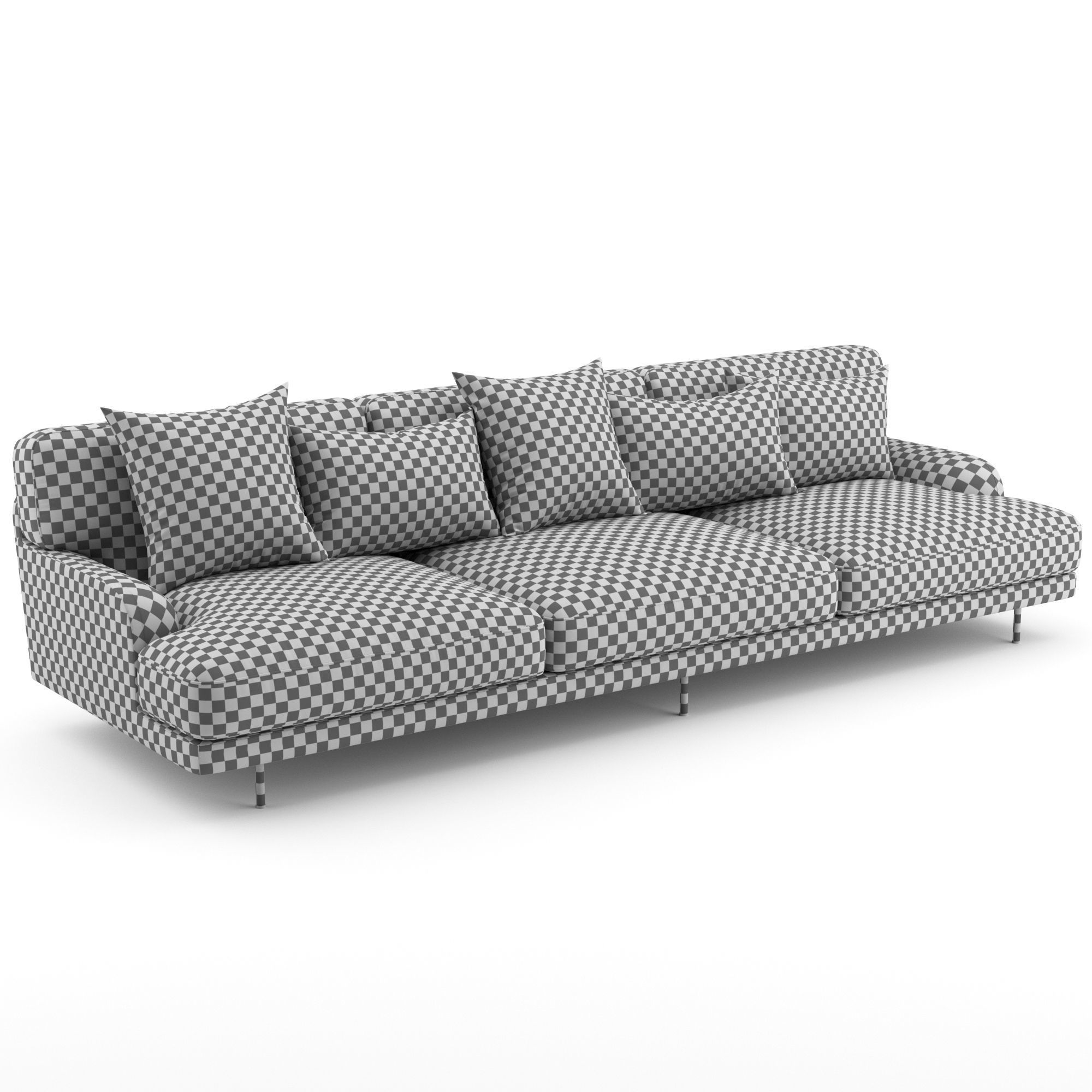 Flaneur Sofa - 3 Seater by GUBI 3D model_2