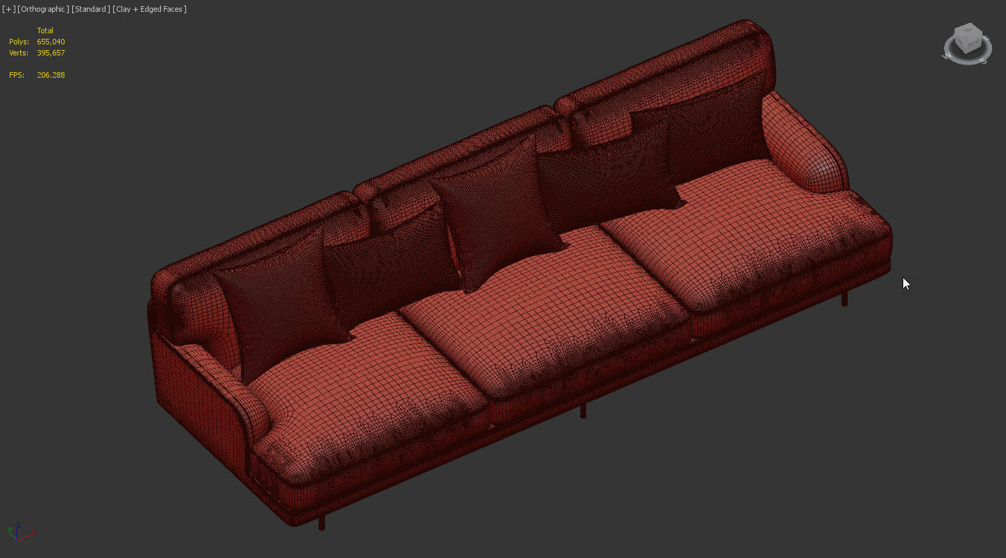 Flaneur Sofa - 3 Seater by GUBI 3D model_10