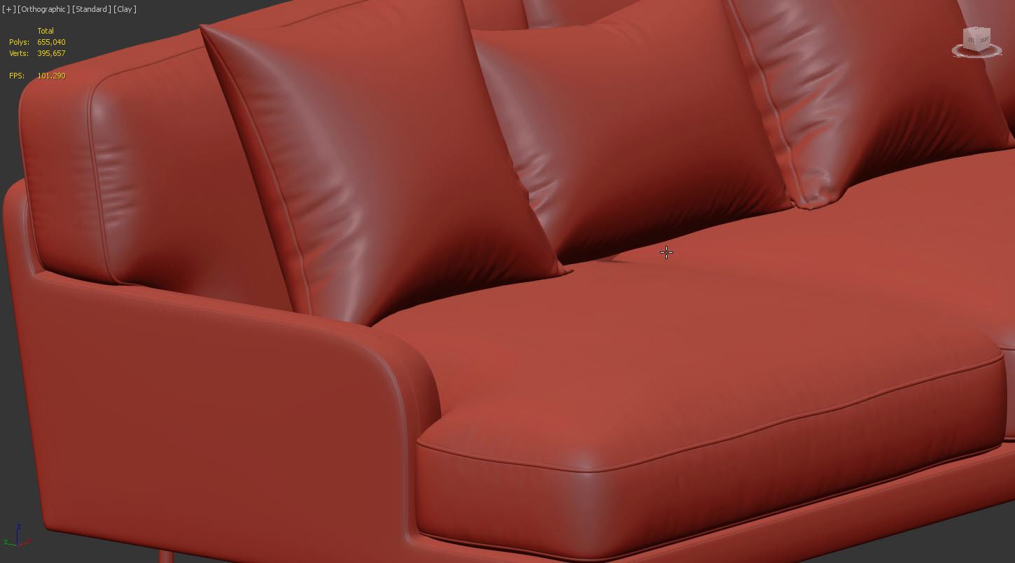 Flaneur Sofa - 3 Seater by GUBI 3D model_11