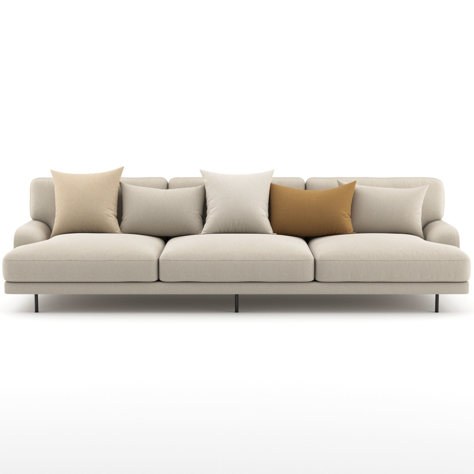 Flaneur Sofa - 3 Seater by GUBI 3D model_5