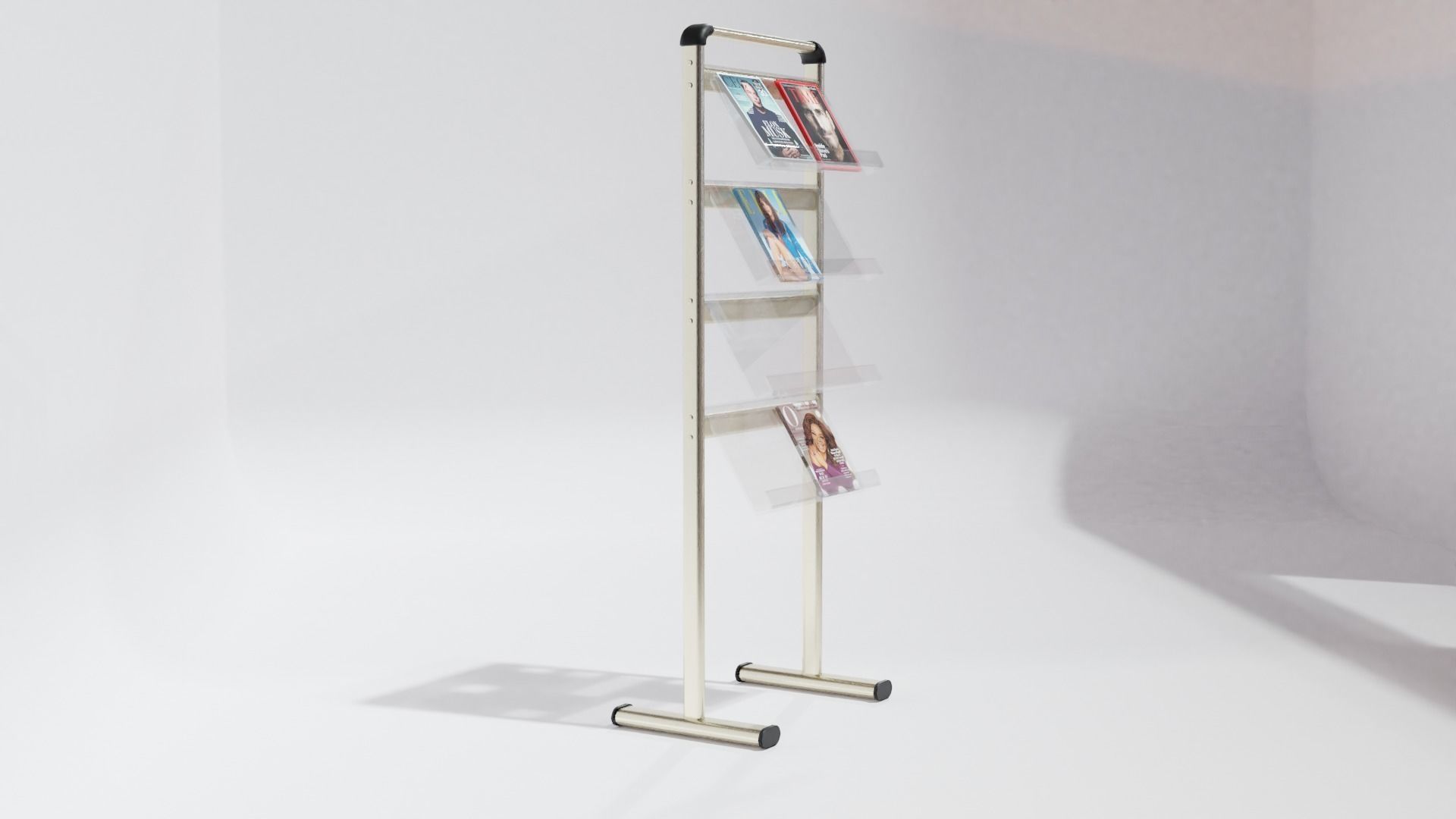 A4 Handout Flyer Magazine Brochure stand holder  Low-poly 3D model_6