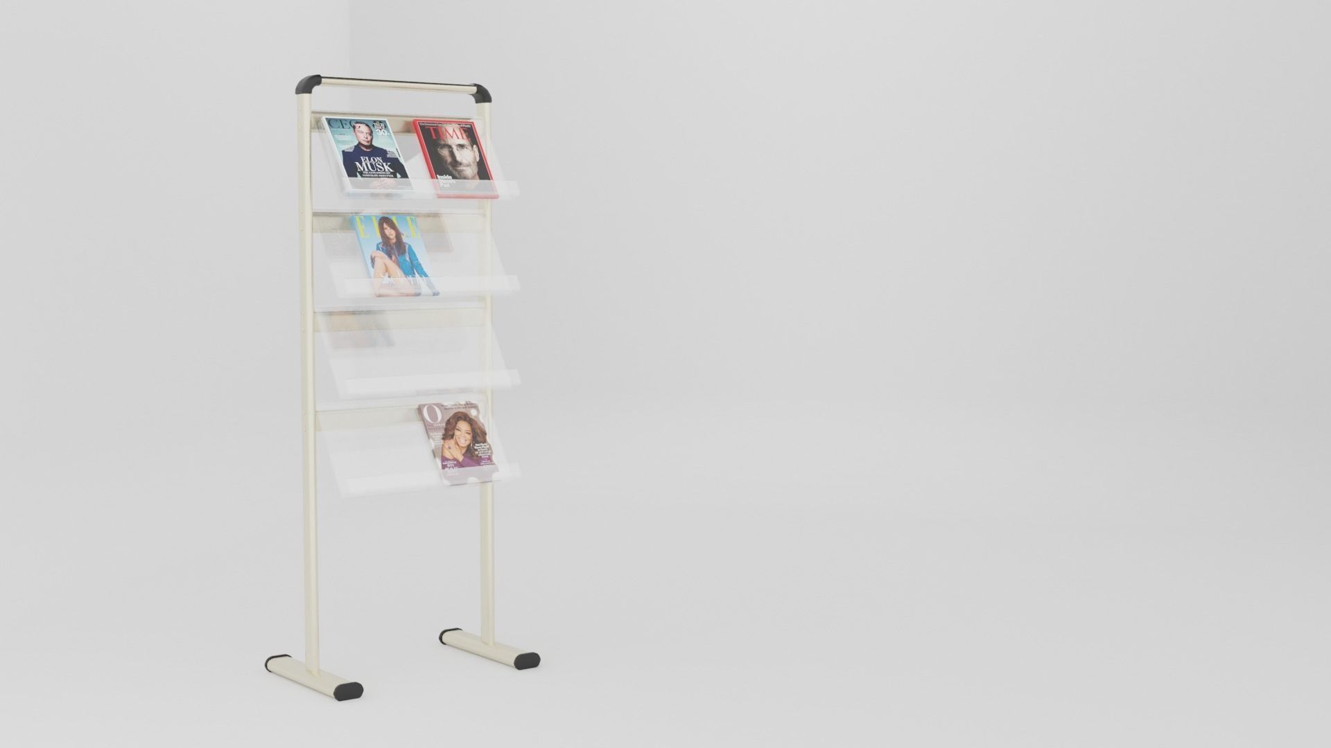 A4 Handout Flyer Magazine Brochure stand holder  Low-poly 3D model_14
