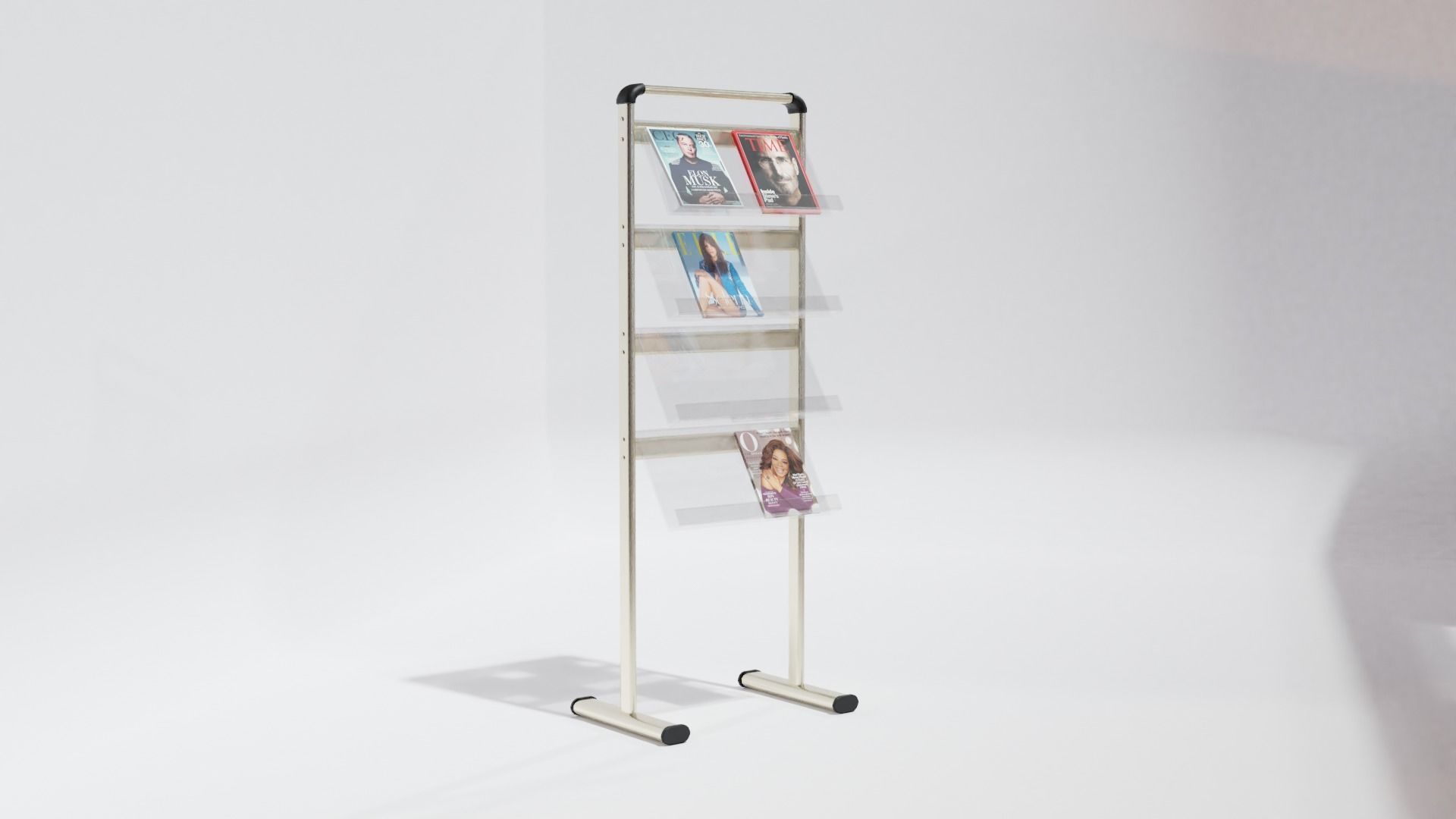 A4 Handout Flyer Magazine Brochure stand holder  Low-poly 3D model_2
