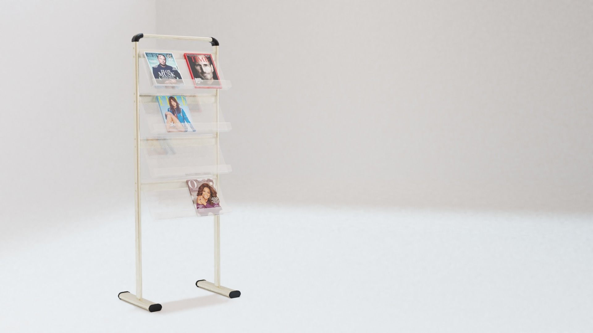 A4 Handout Flyer Magazine Brochure stand holder  Low-poly 3D model_15