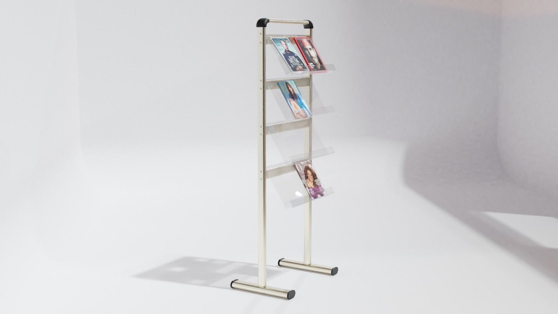 A4 Handout Flyer Magazine Brochure stand holder  Low-poly 3D model_12