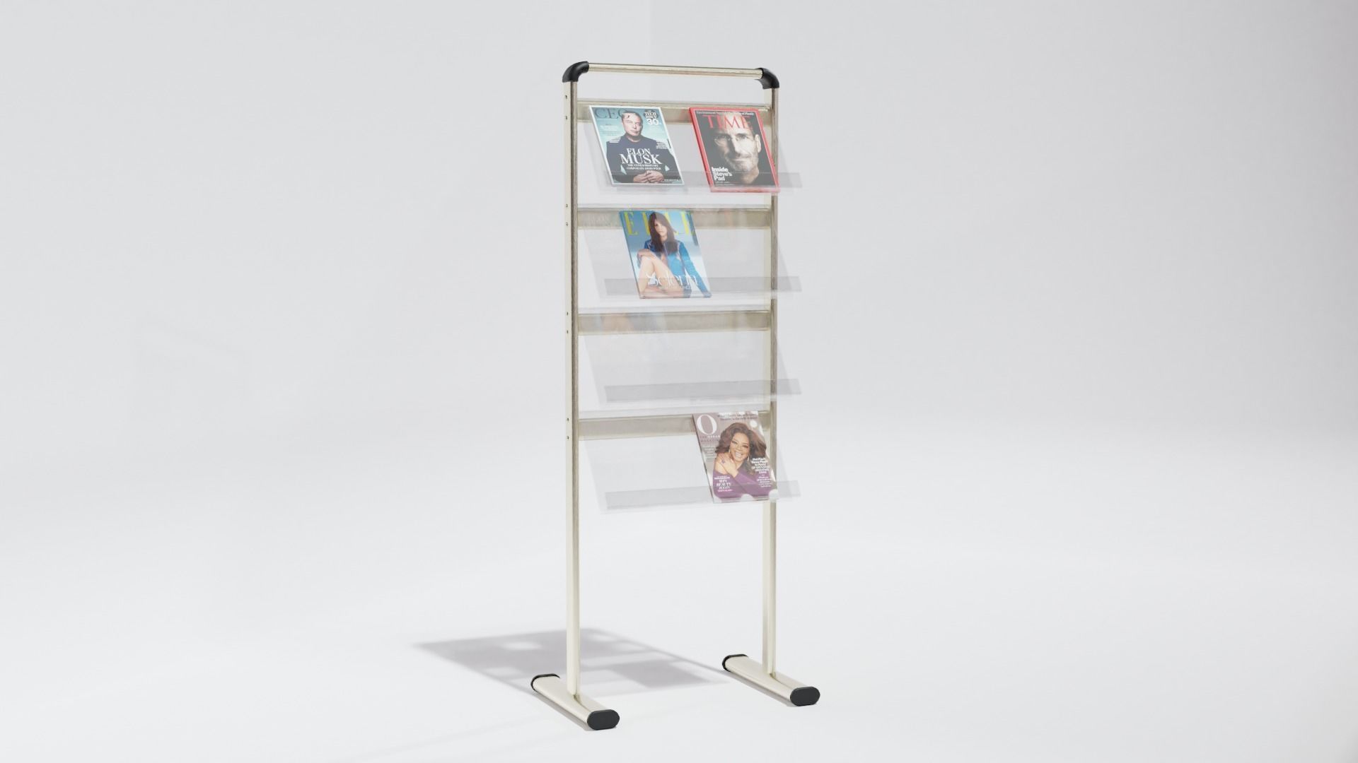 A4 Handout Flyer Magazine Brochure stand holder  Low-poly 3D model_3