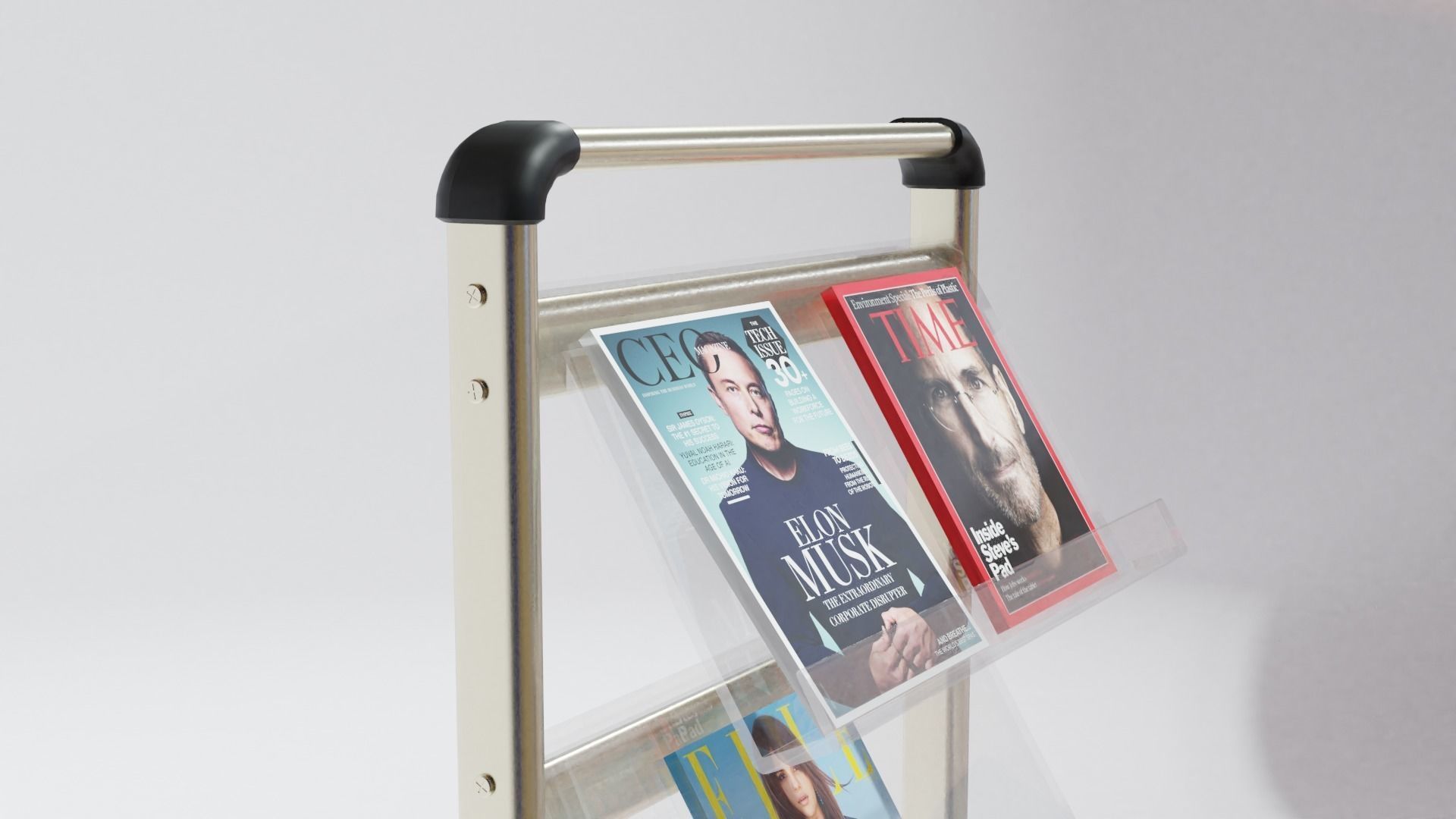 A4 Handout Flyer Magazine Brochure stand holder  Low-poly 3D model_13