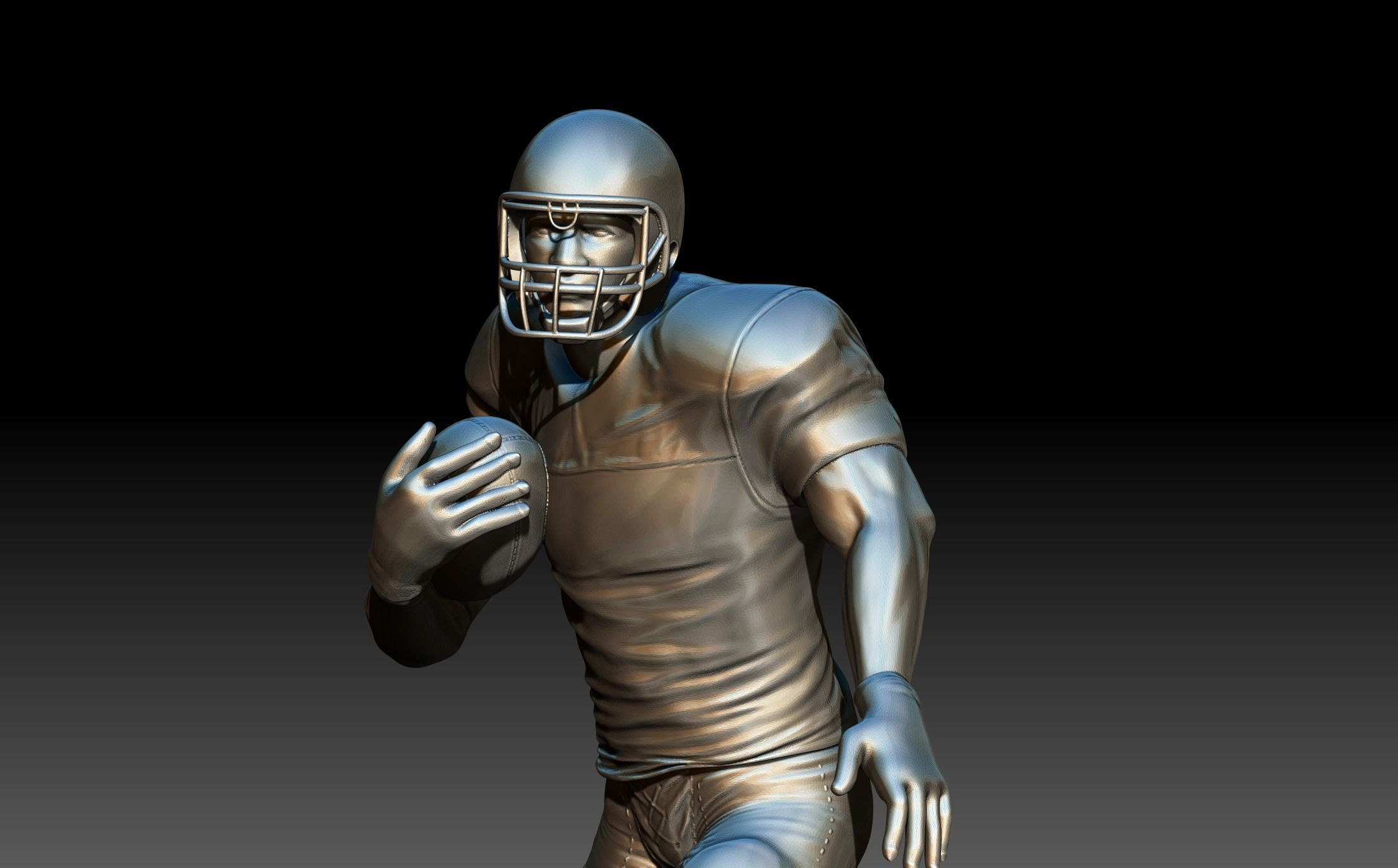 American footballer Pose 3D print model_1