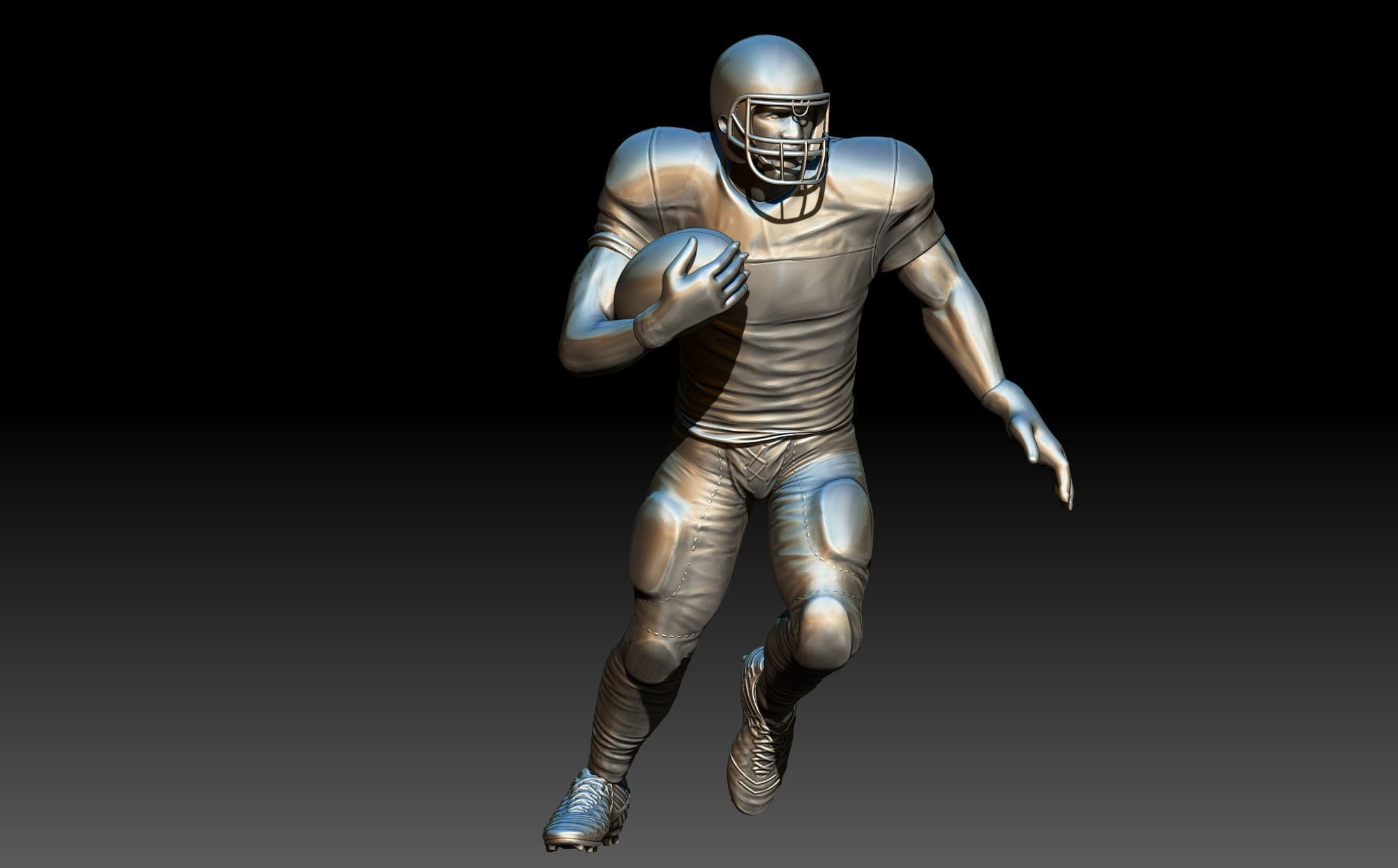 American footballer Pose 3D print model_2