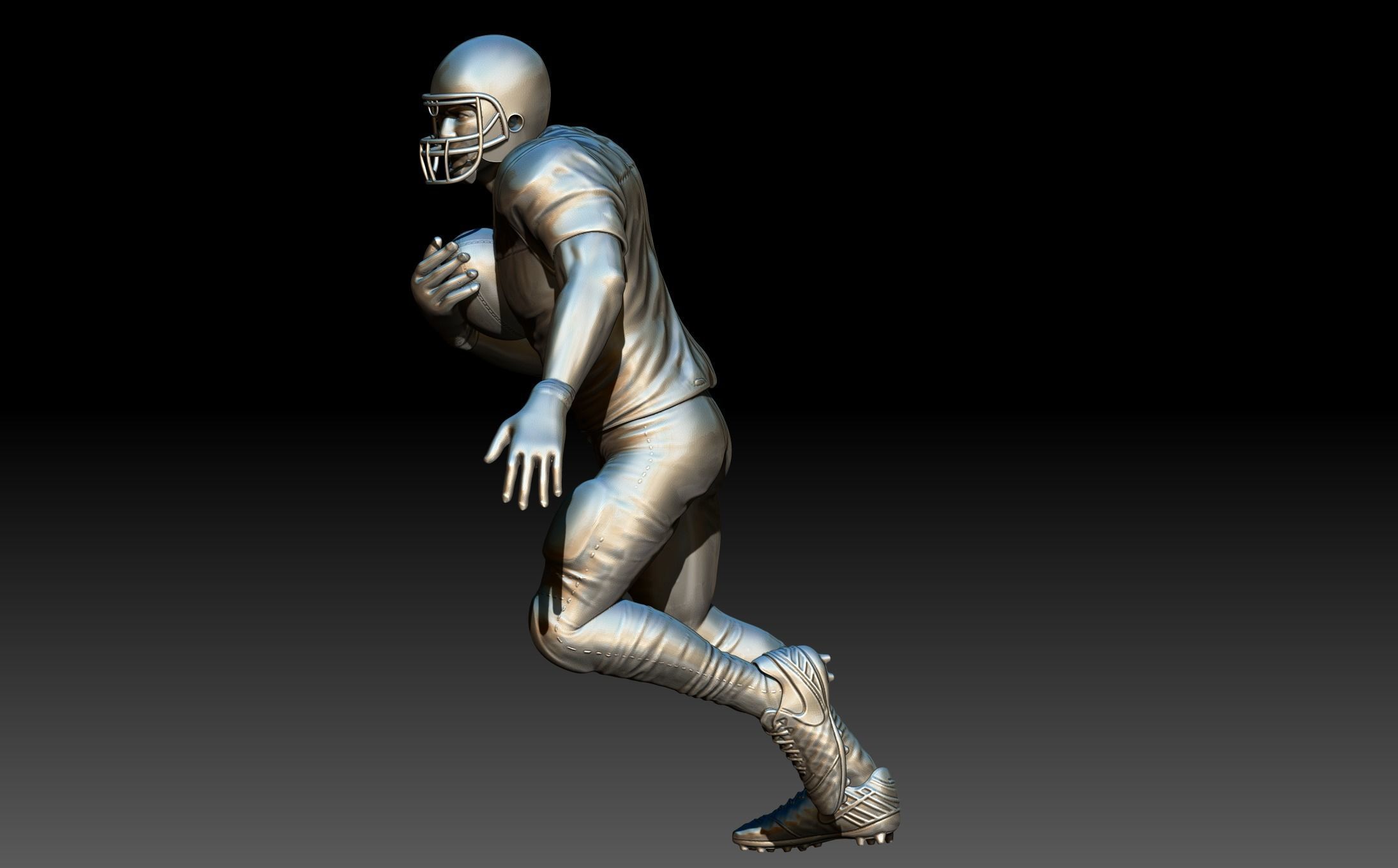 American footballer Pose 3D print model_7