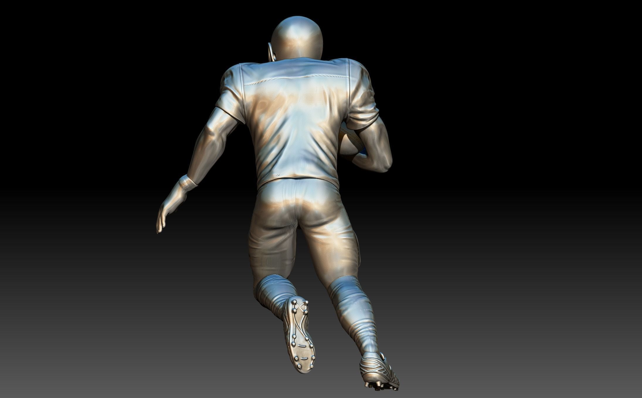 American footballer Pose 3D print model_9