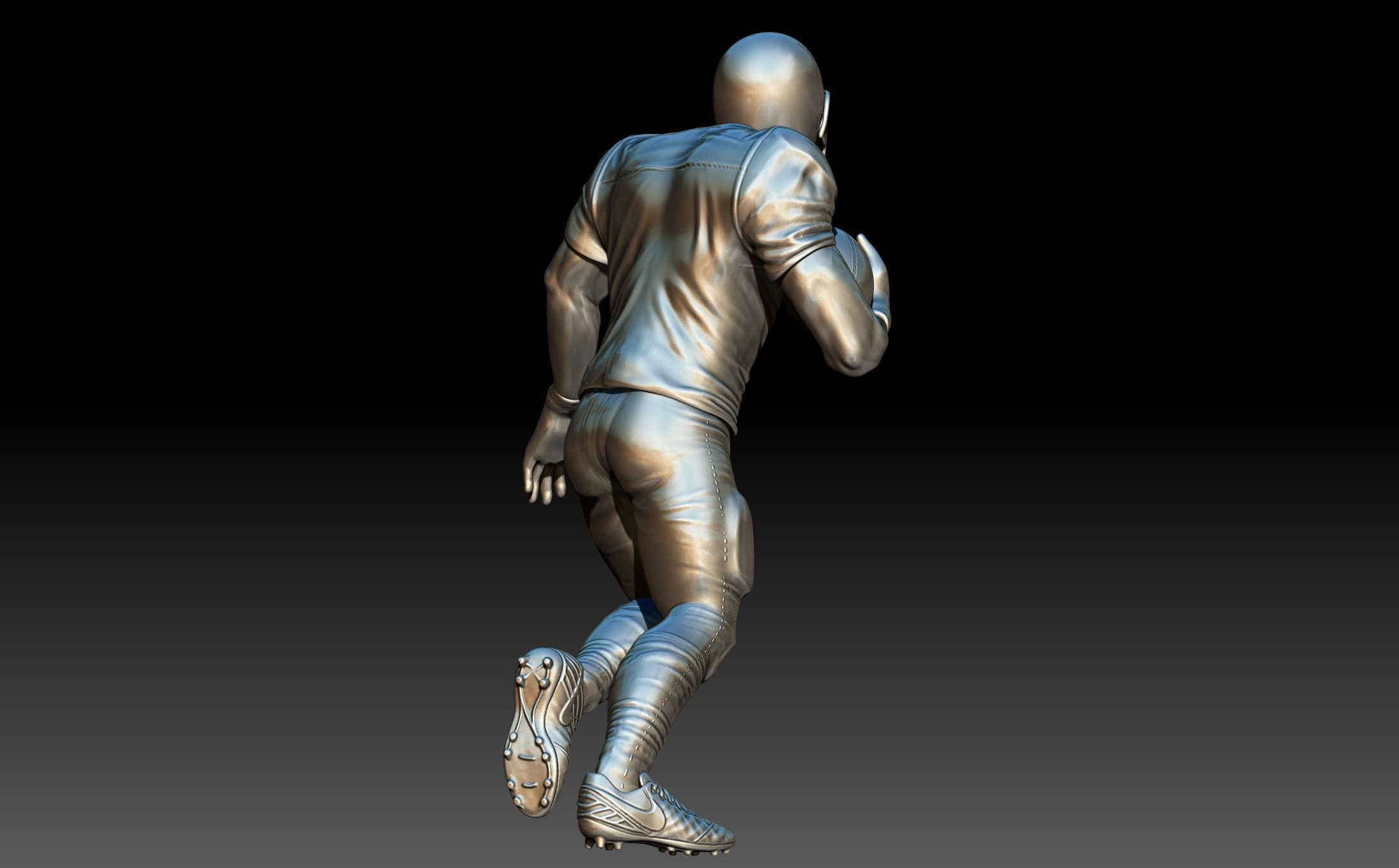 American footballer Pose 3D print model_10