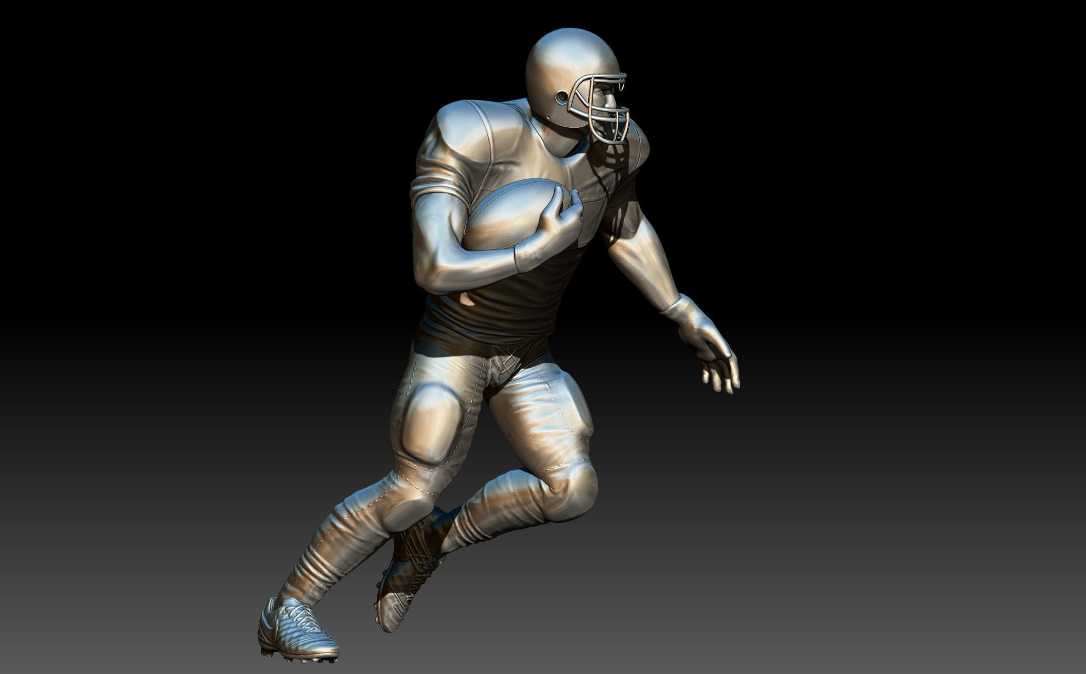 American footballer Pose 3D print model_12