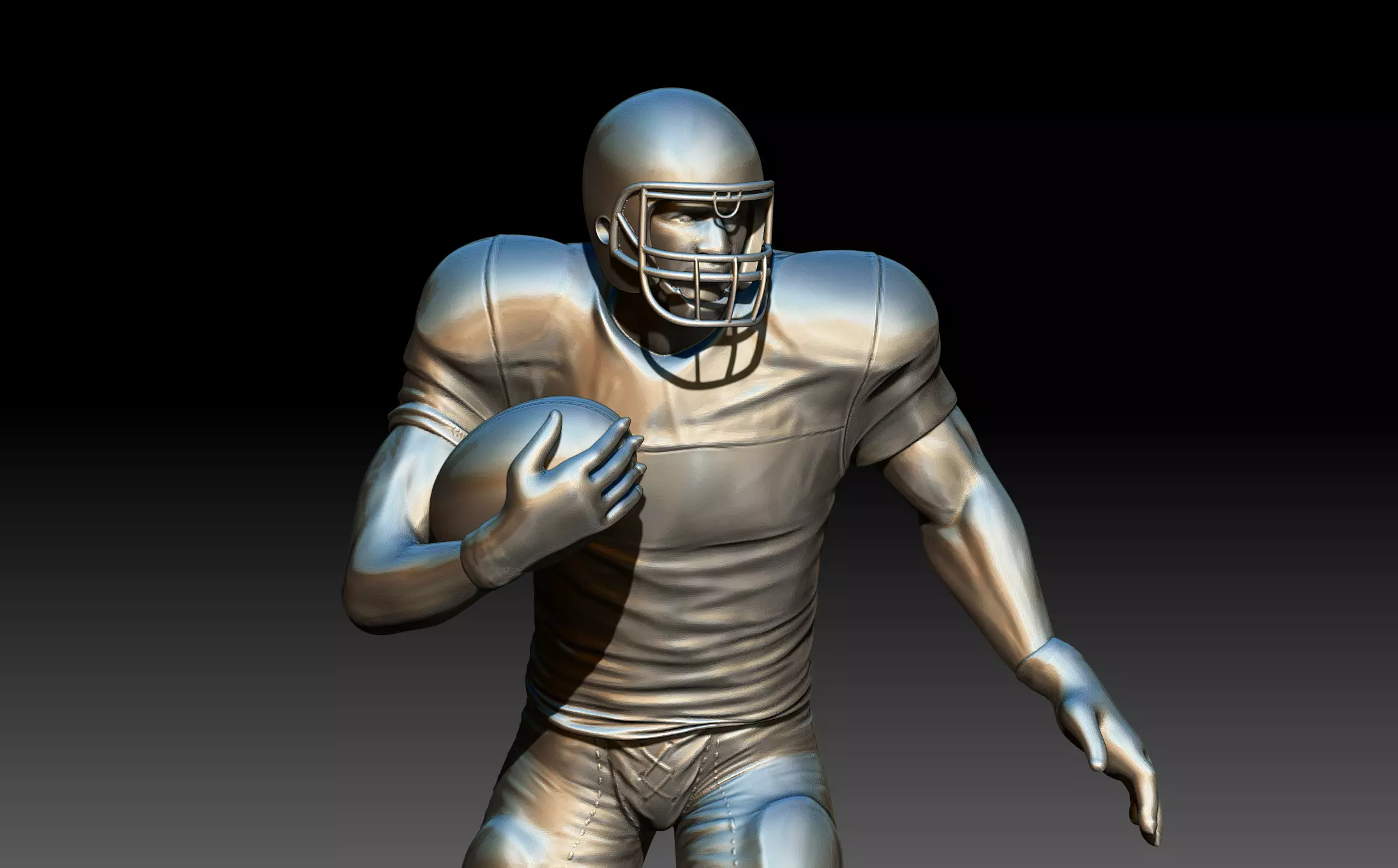 American footballer Pose 3D print model_0