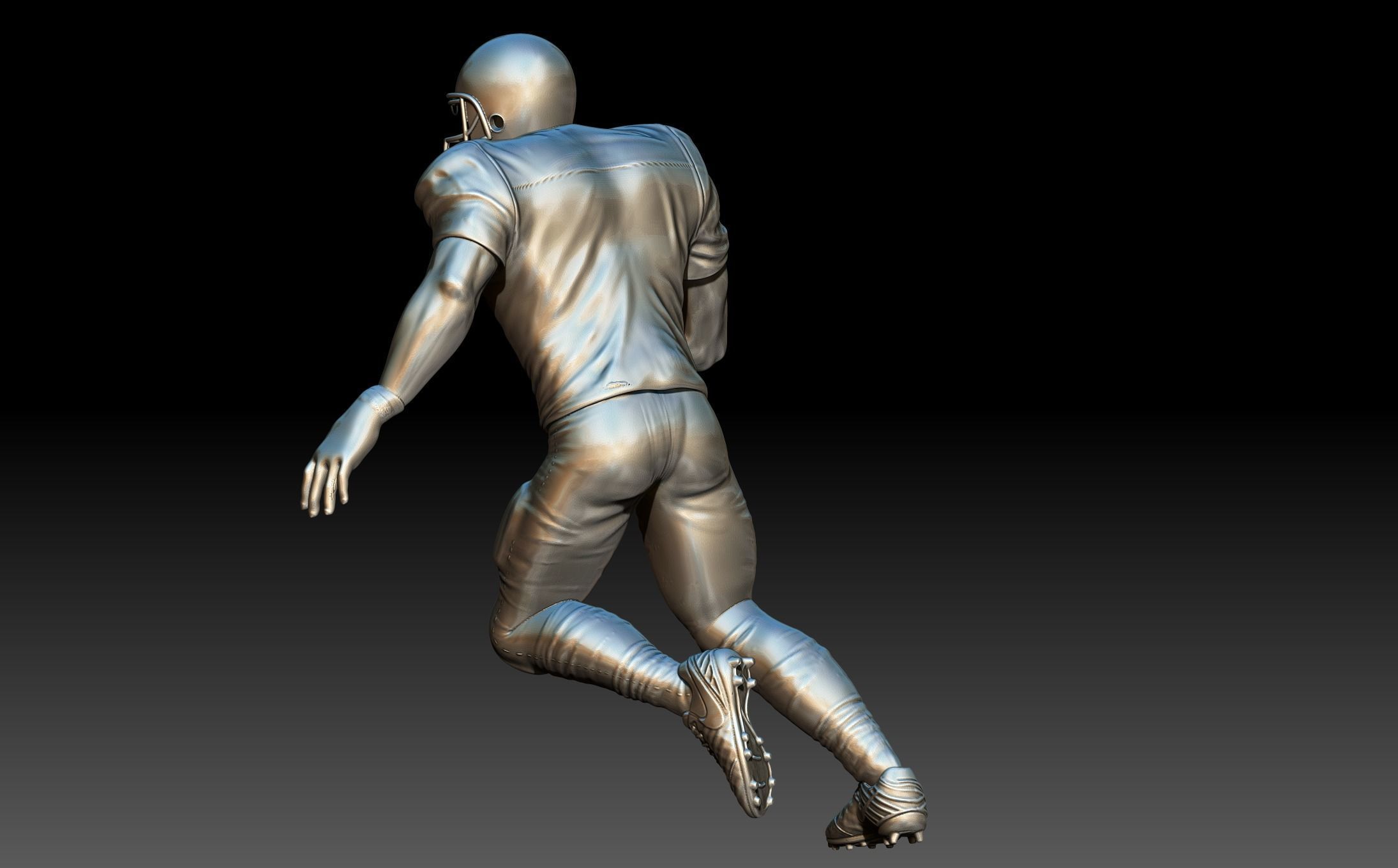 American footballer Pose 3D print model_8