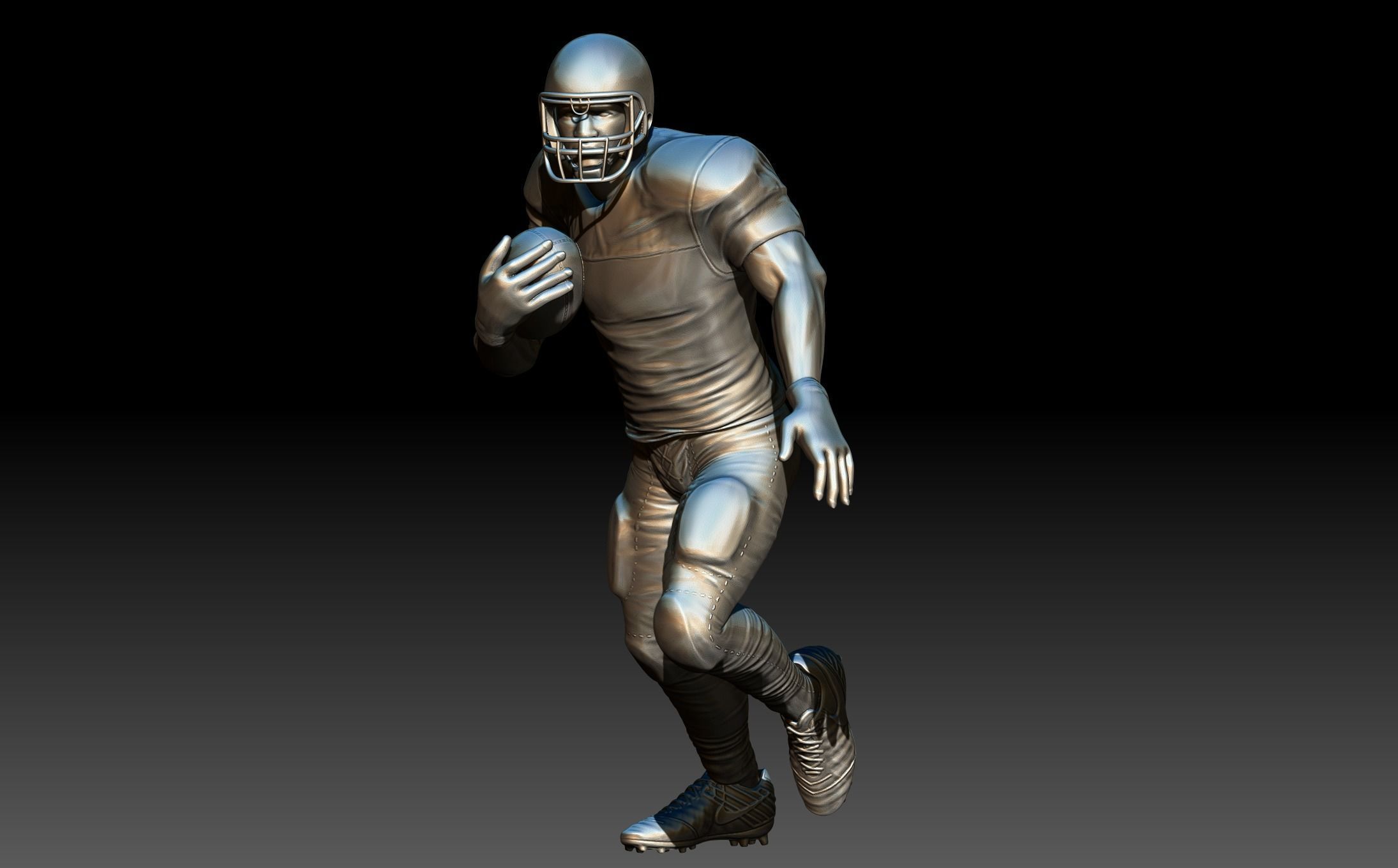 American footballer Pose 3D print model_6