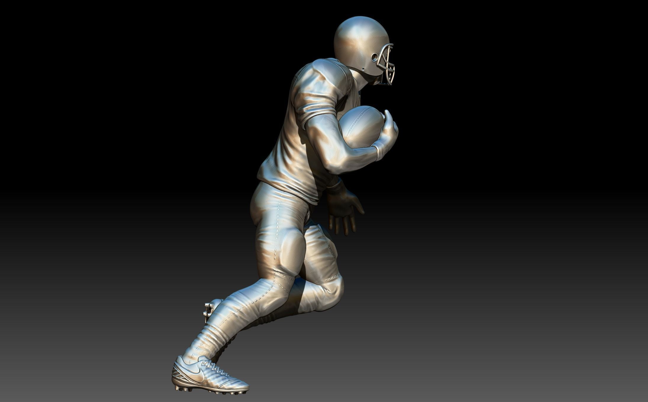 American footballer Pose 3D print model_11