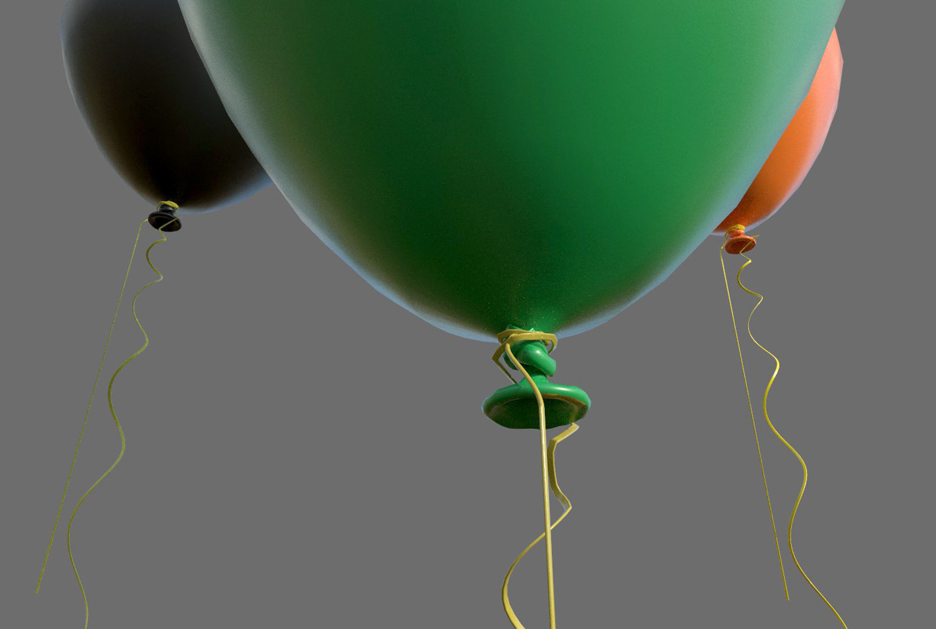 Balloon colorful balloons Low-poly 3D model_5