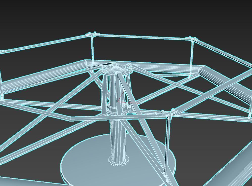 Old  Merry-Go Round 3D model_11