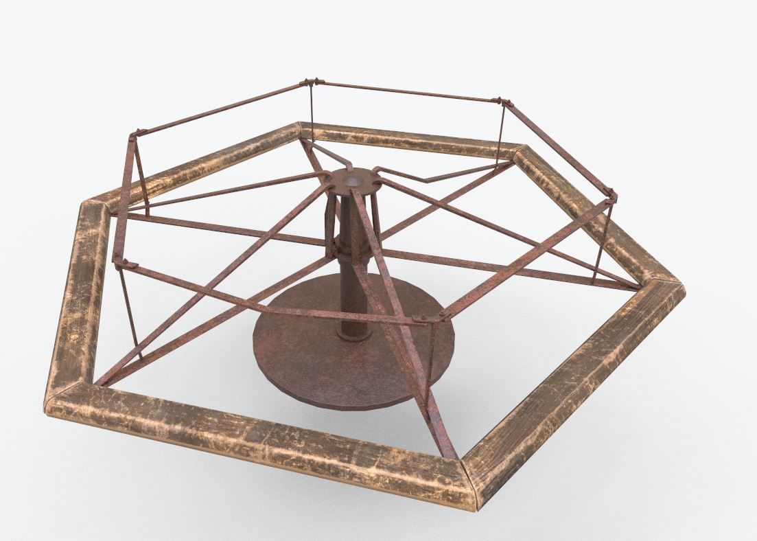 Old  Merry-Go Round 3D model_2