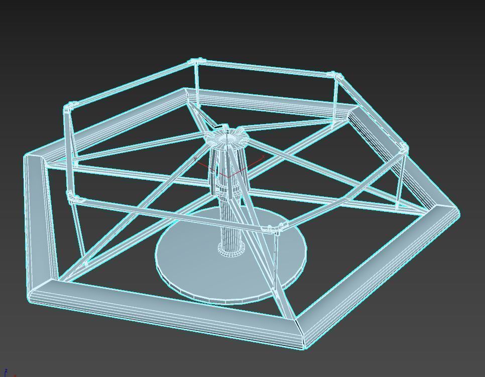Old  Merry-Go Round 3D model_10