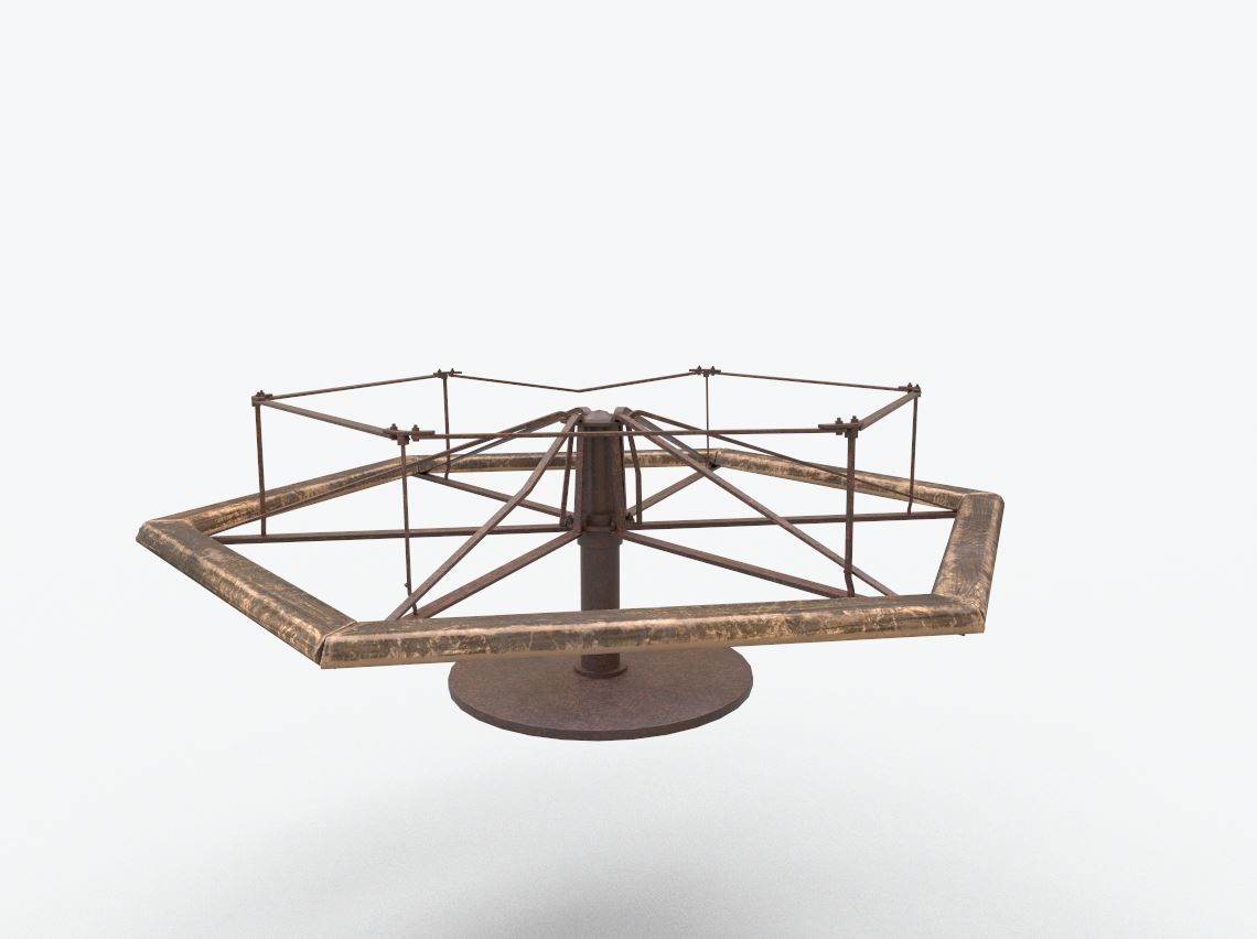 Old  Merry-Go Round 3D model_5