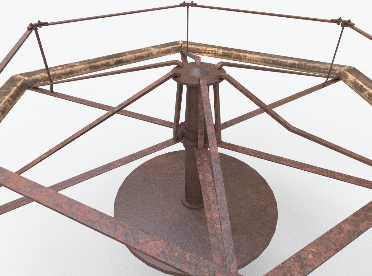 Old  Merry-Go Round 3D model_3