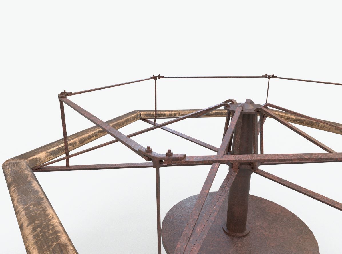 Old  Merry-Go Round 3D model_7
