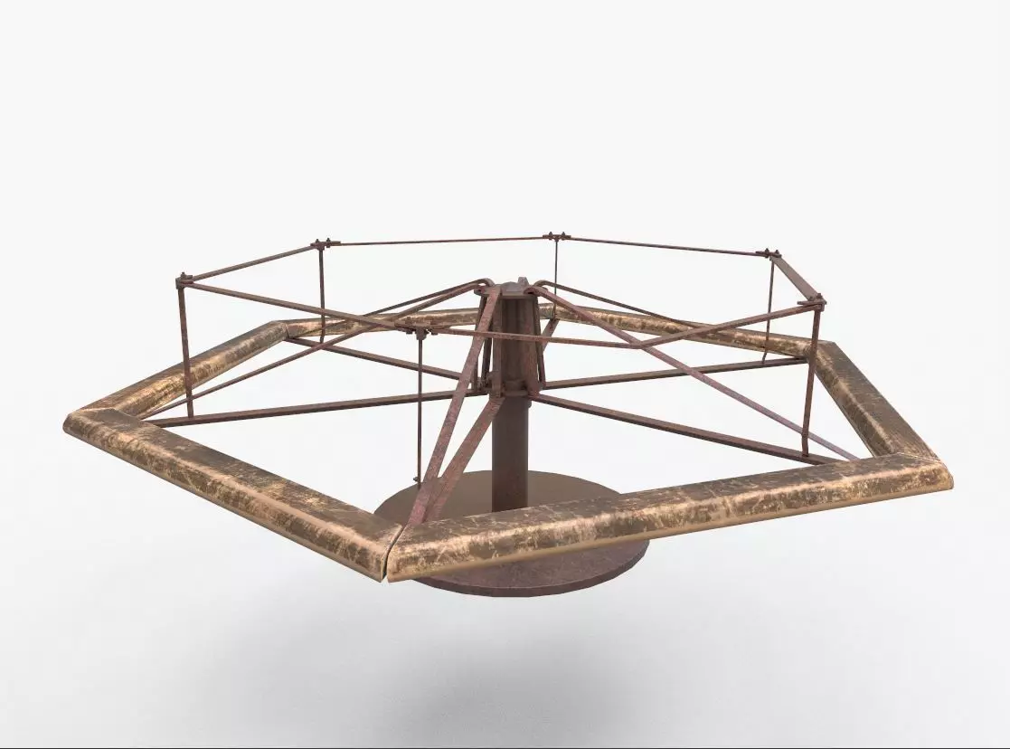 Old  Merry-Go Round 3D model_0