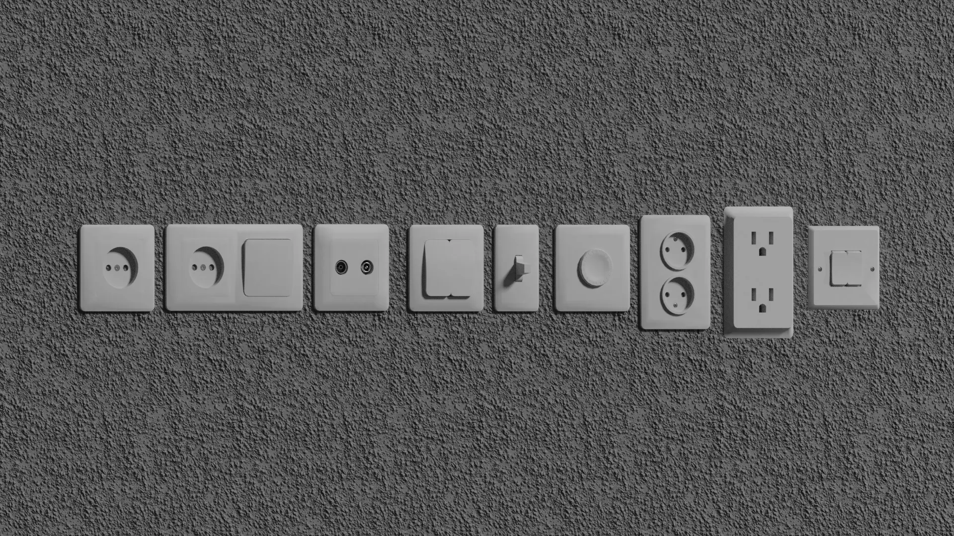Switches and Outlets Free low-poly 3D model