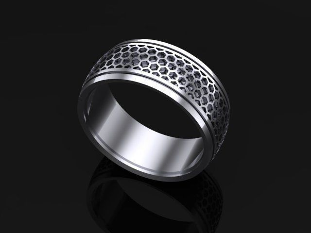 Mens Ring STL 3D Model for Jewelry Design and 3D Printing 3D print model_2