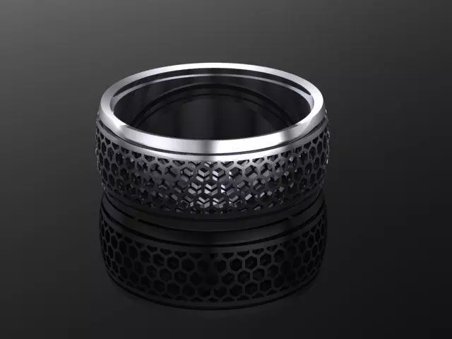 Mens Ring STL 3D Model for Jewelry Design and 3D Printing 3D print model_0