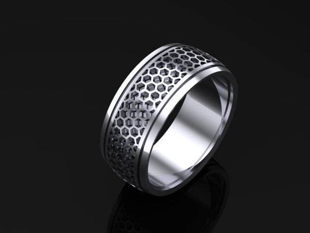 Mens Ring STL 3D Model for Jewelry Design and 3D Printing 3D print model_1
