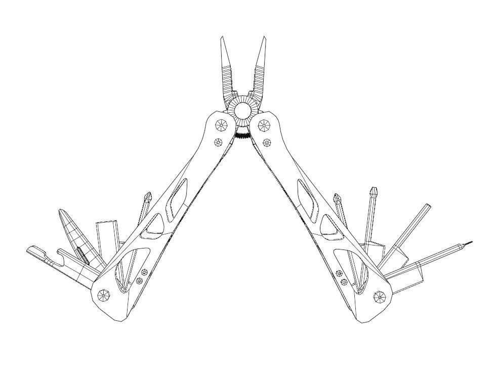 Multy Tool Low-poly 3D model_3