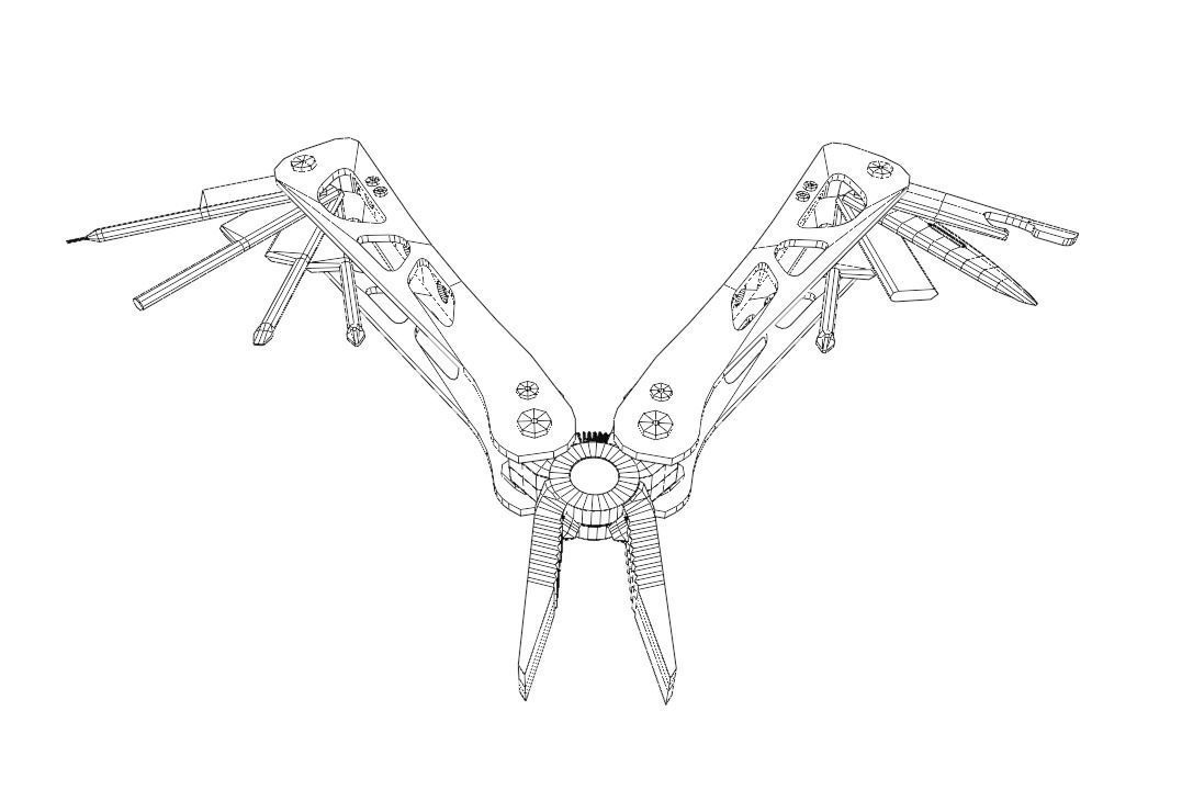 Multy Tool Low-poly 3D model_8