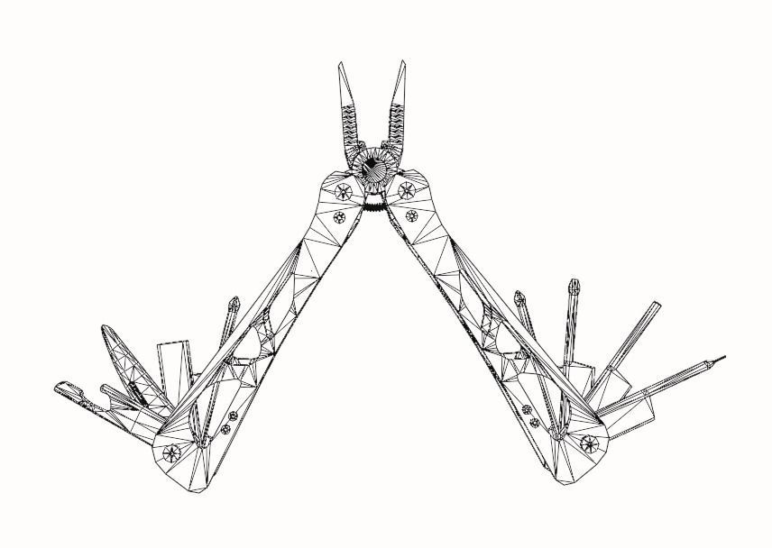 Multy Tool Low-poly 3D model_9