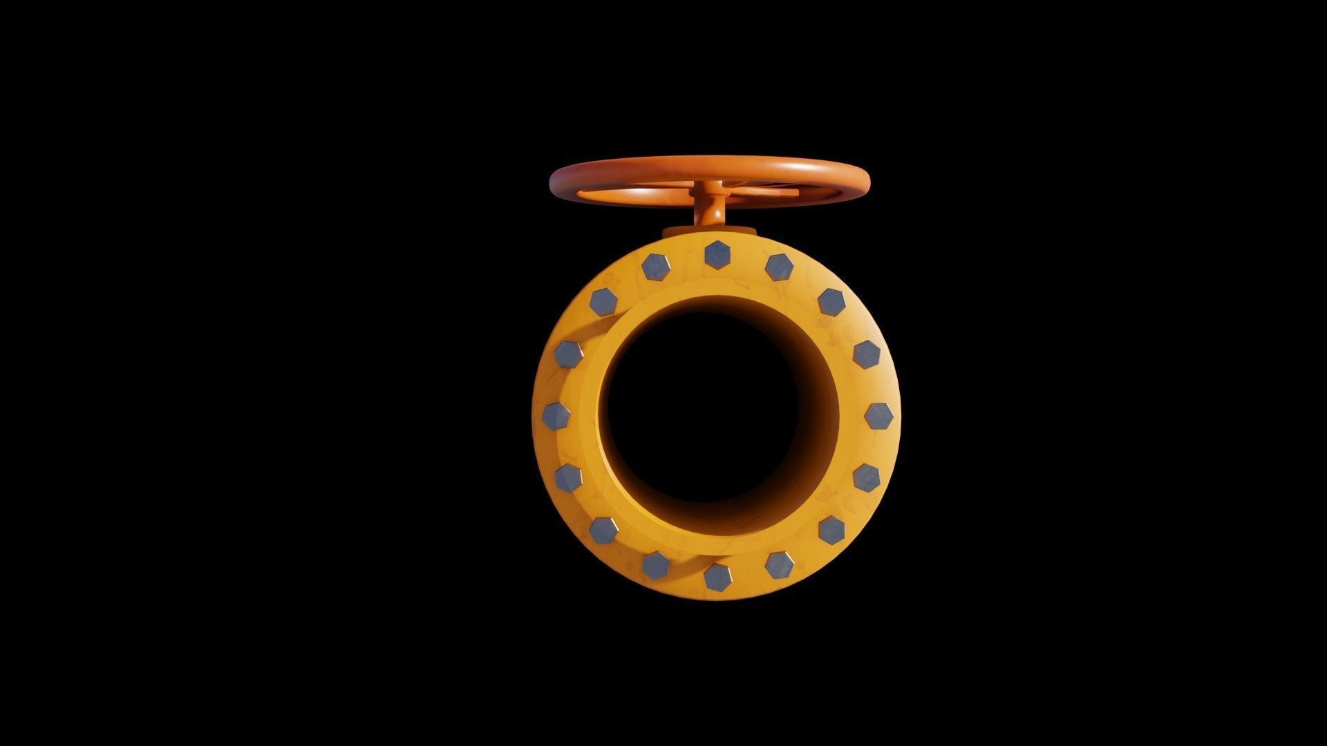 Industrial valve 3D model Low-poly 3D model_31