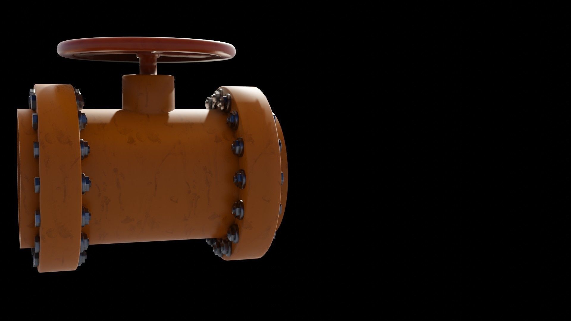 Industrial valve 3D model Low-poly 3D model_17
