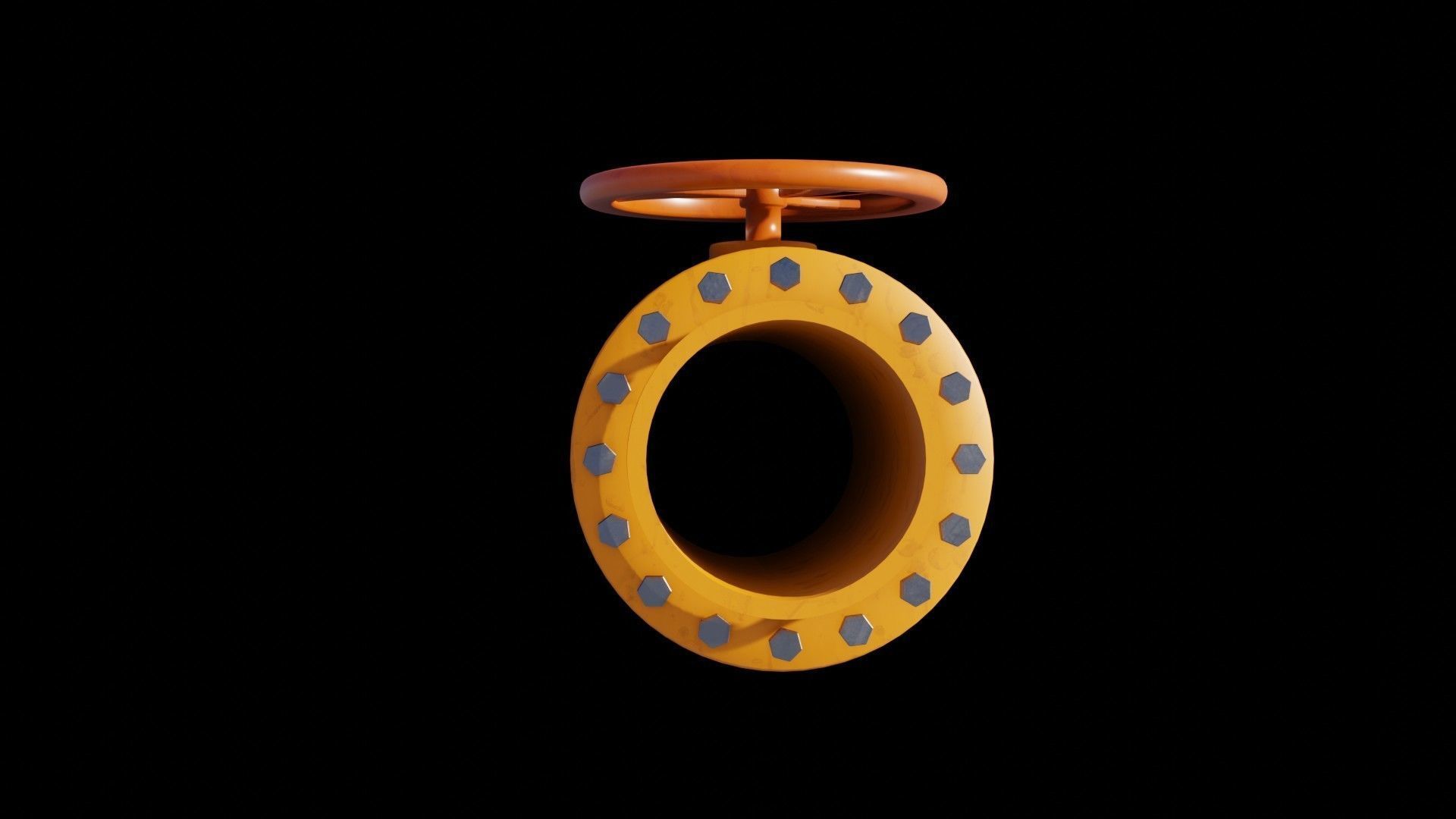 Industrial valve 3D model Low-poly 3D model_33