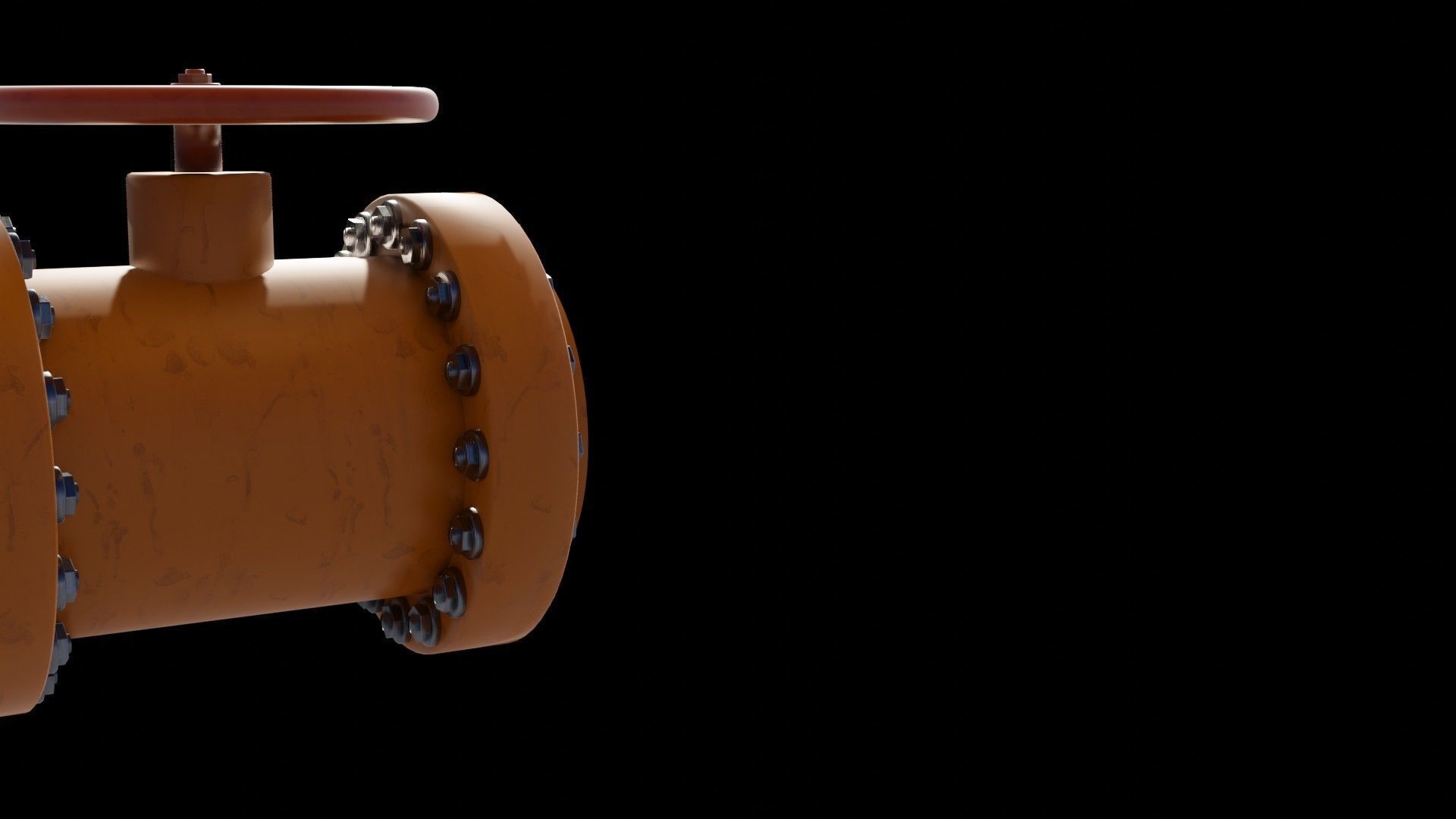 Industrial valve 3D model Low-poly 3D model_16