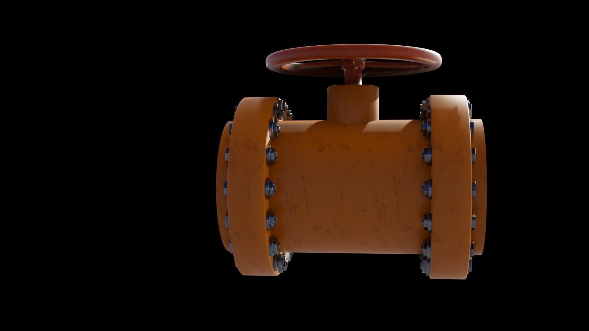 Industrial valve 3D model Low-poly 3D model_15