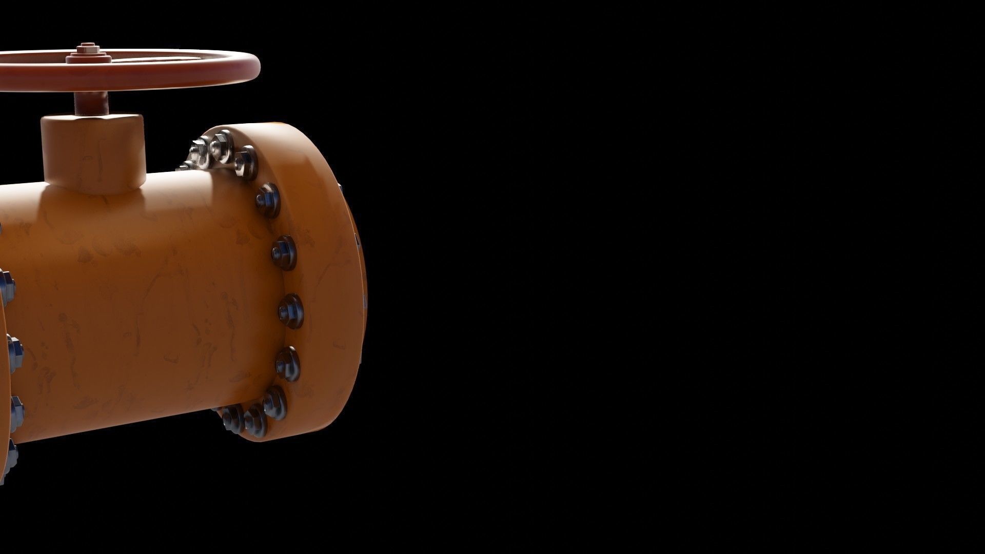 Industrial valve 3D model Low-poly 3D model_19