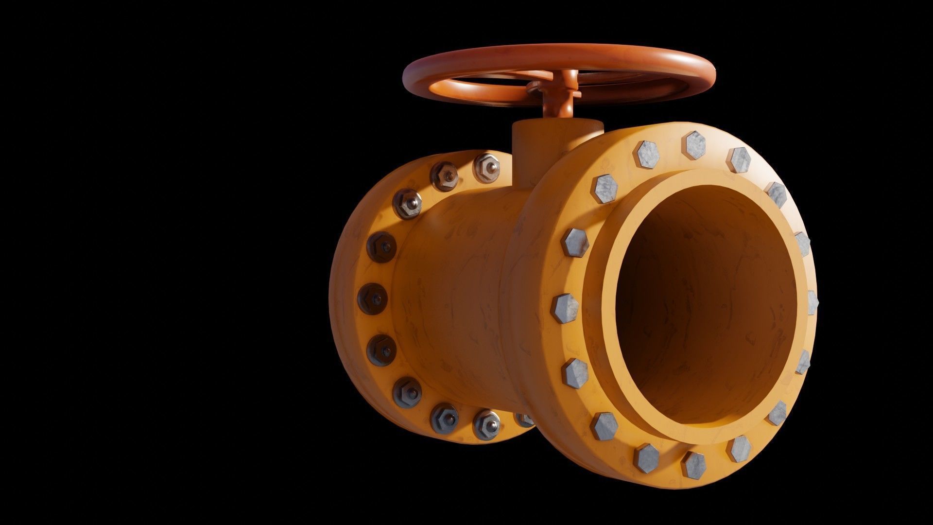 Industrial valve 3D model Low-poly 3D model_26