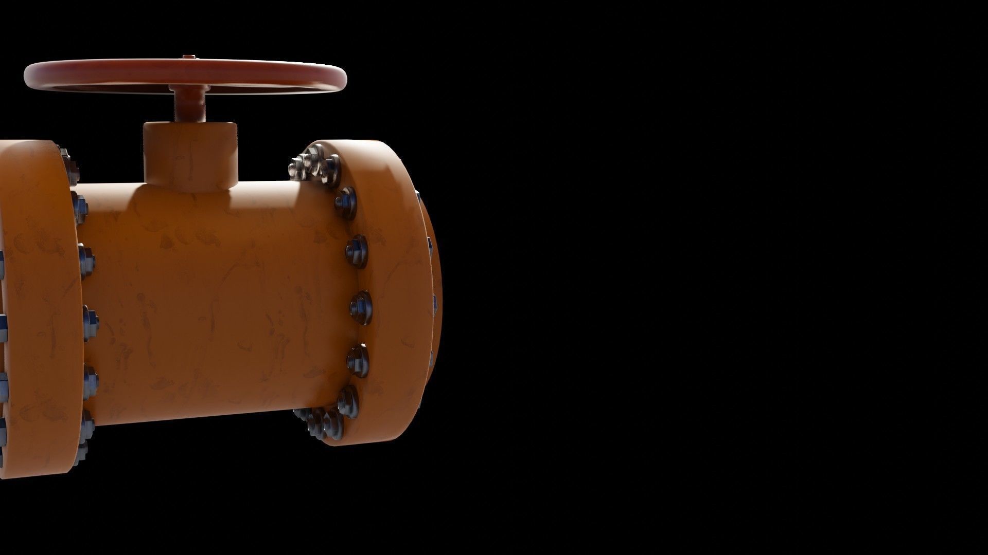 Industrial valve 3D model Low-poly 3D model_21