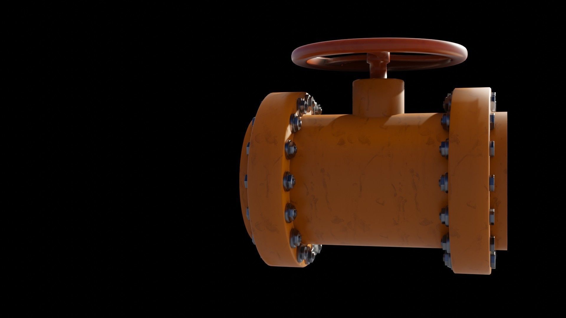 Industrial valve 3D model Low-poly 3D model_24